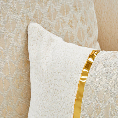 Sassani Loveseat - Crepe/Gold