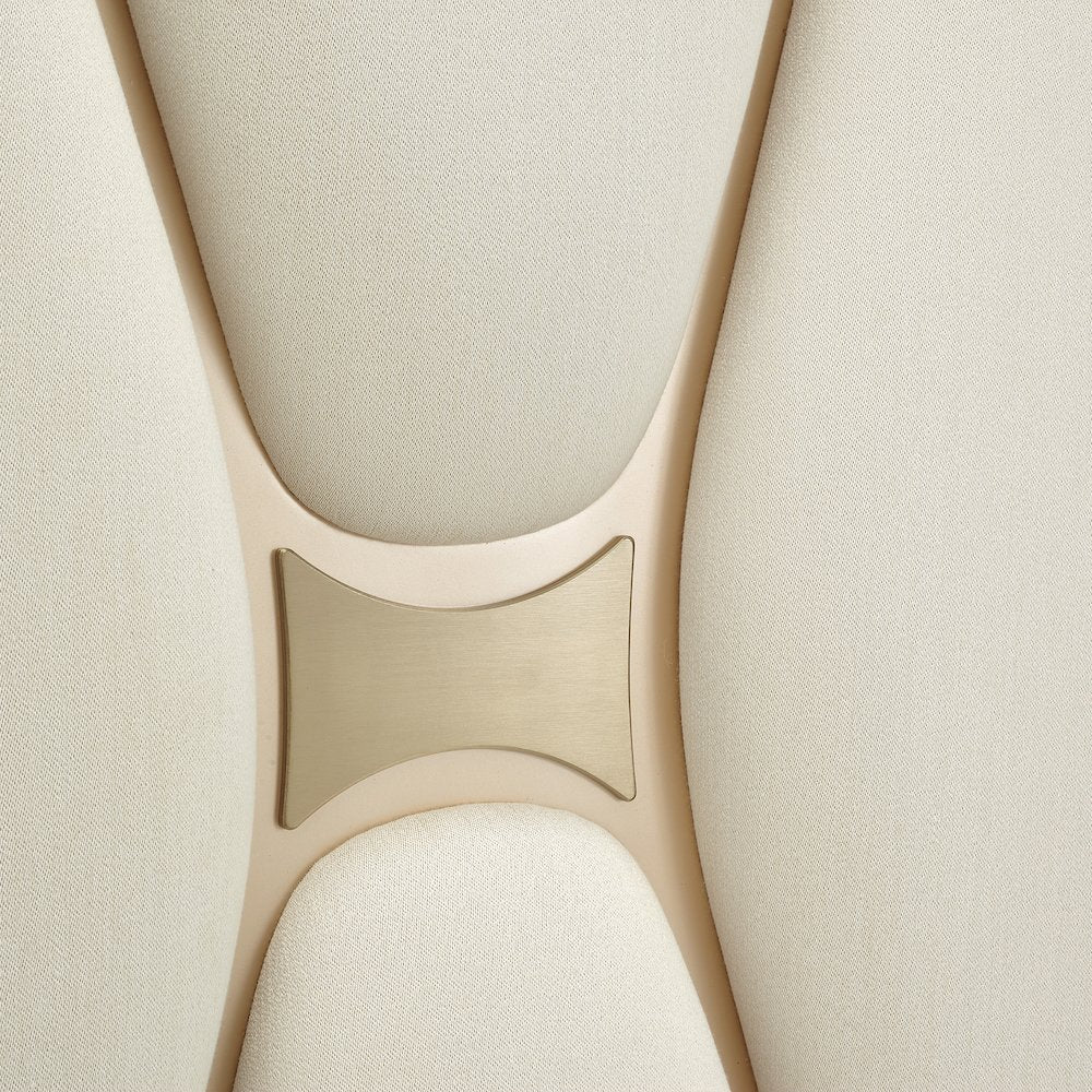 La Rachelle Cal. King Upholstered Panel Bed - Champagne