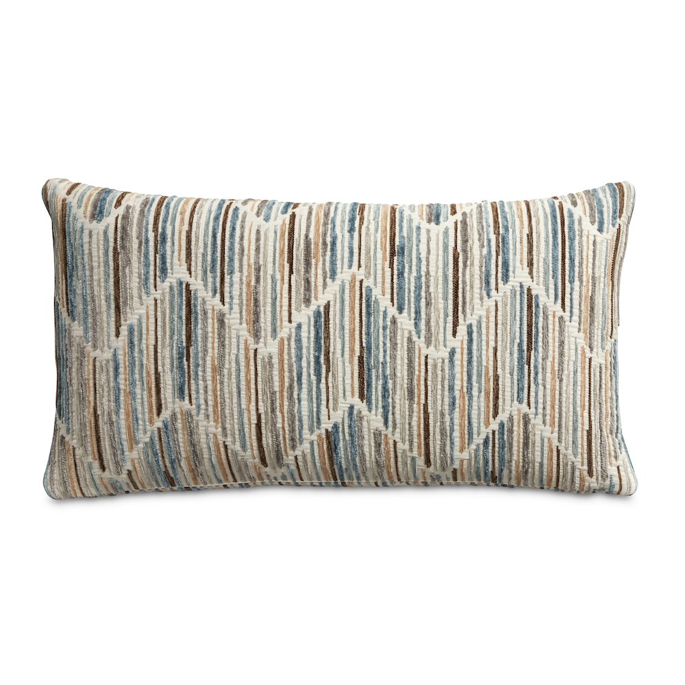 Renue Augusta 13" x 24" Chenille Throw Pillow, Set of 2 - Vapor Blue