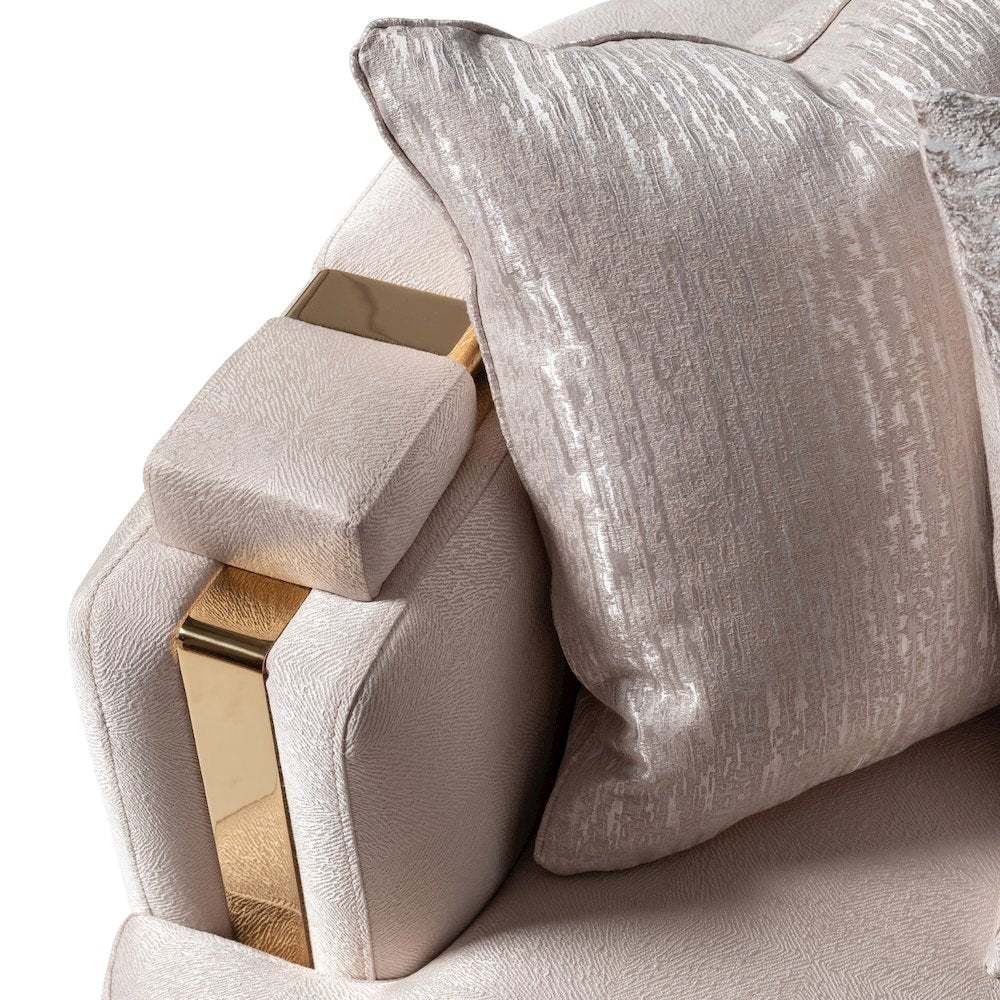 Carmela Sofa - Almond/Gold