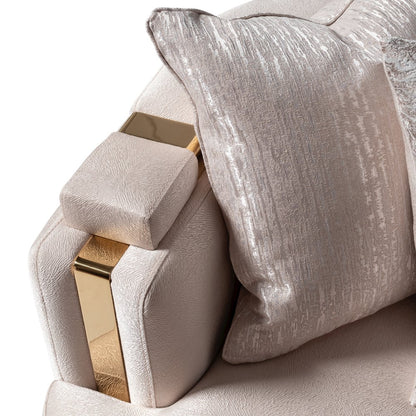 Carmela Sofa - Almond/Gold
