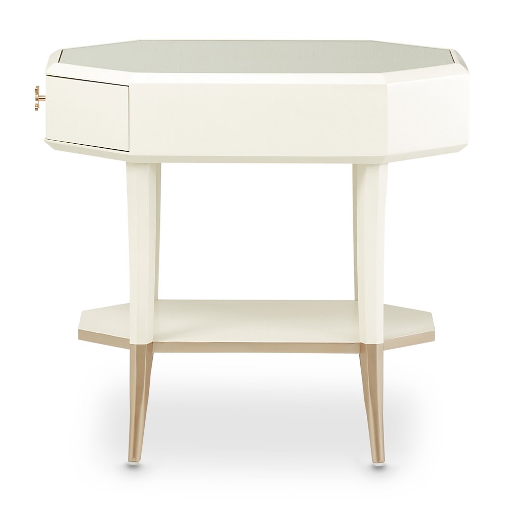 La Rachelle Octagonal End Table - Champagne