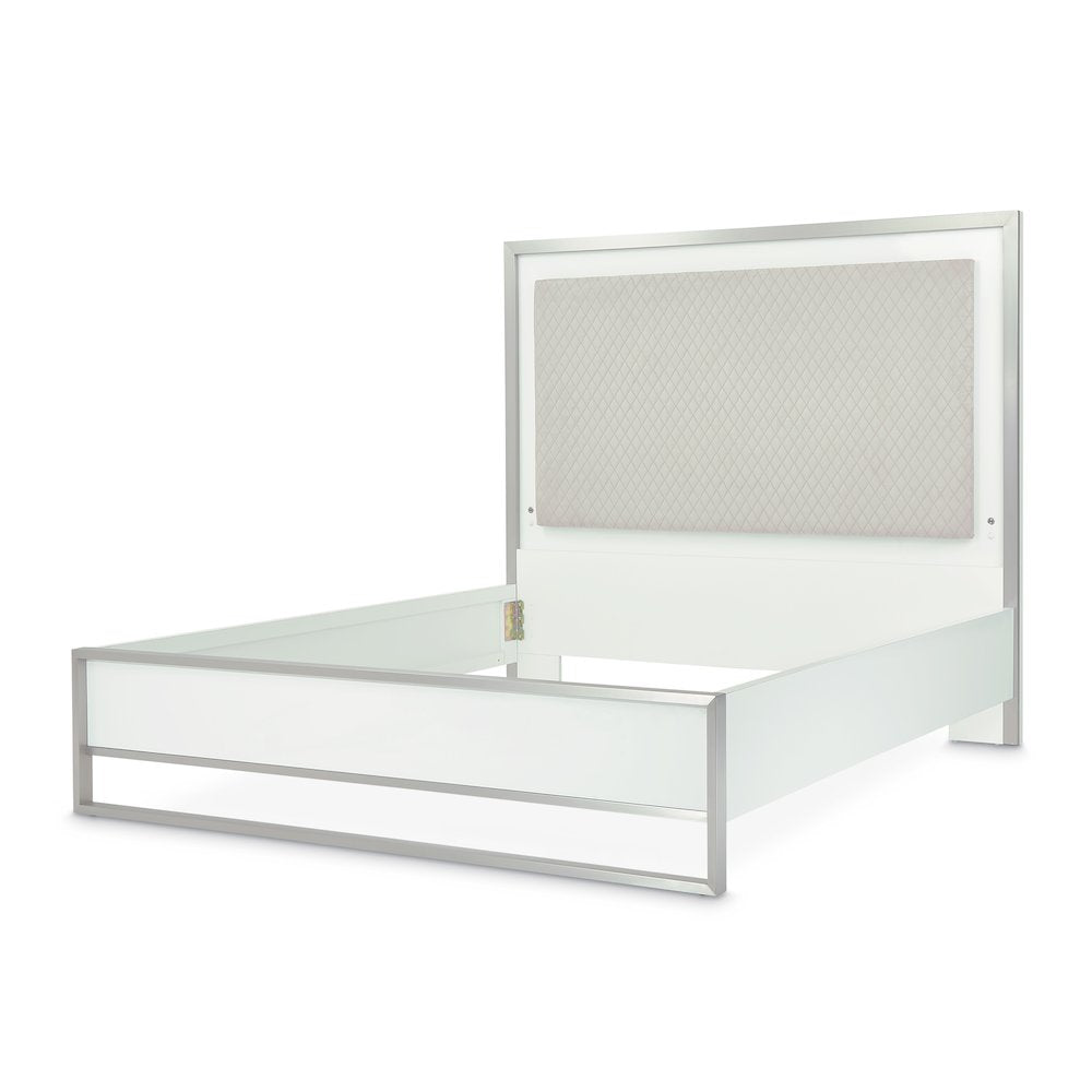 Marquee Queen Panel Bed - Cloud White