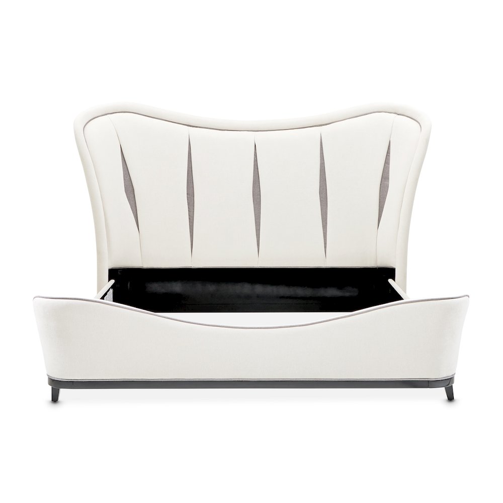 Tuxedo Eastern King Upholstered Bed - Piano Keyboard