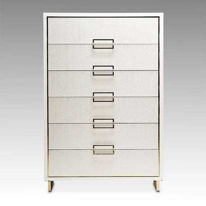 Palm Gate 6-Drawer Chest - Cloud White