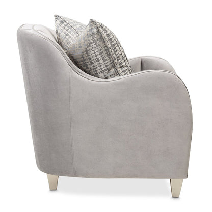 Roxbury Park Velvet Matching Chair - Steel/Slate