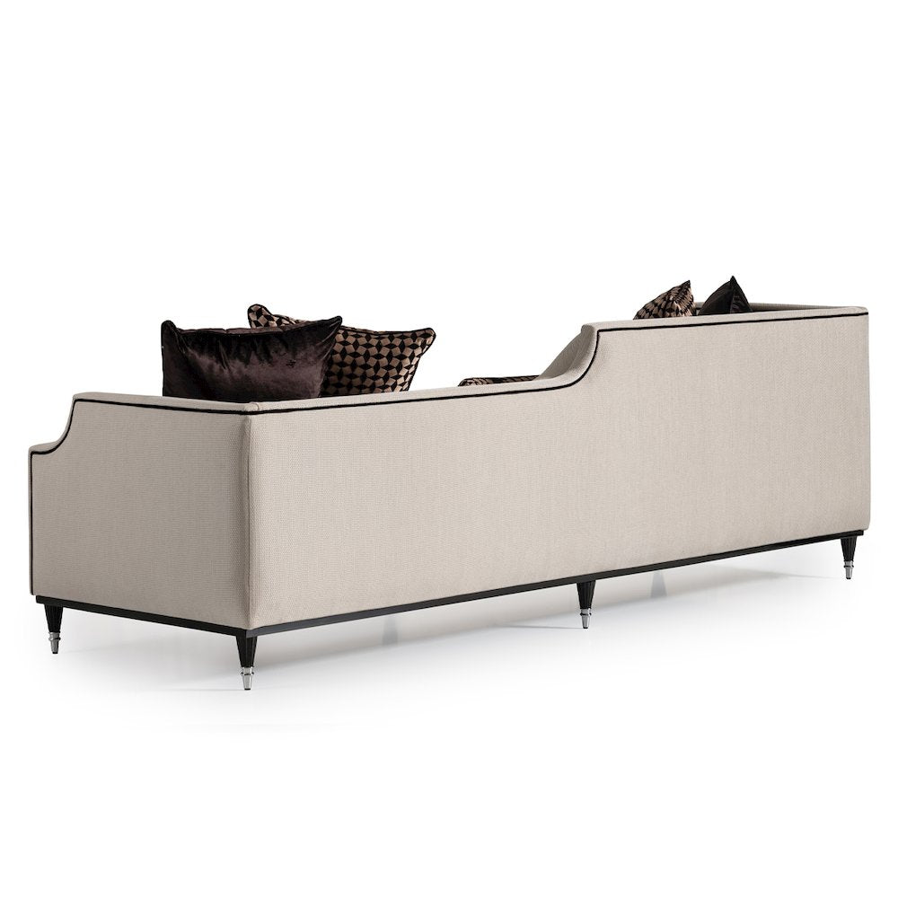 La Francaise Mansion Sofa - Cafe au Lait/Black