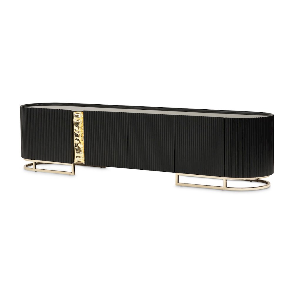 Lisbon Media Cabinet - Silken Matte Black