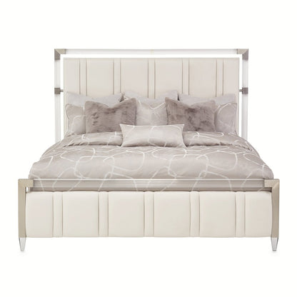 Penthouse Eastern King Short Panel Bed - Ash Gray