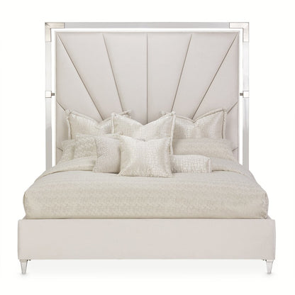 Penthouse Eastern King Tall Panel Bed - Ash Gray