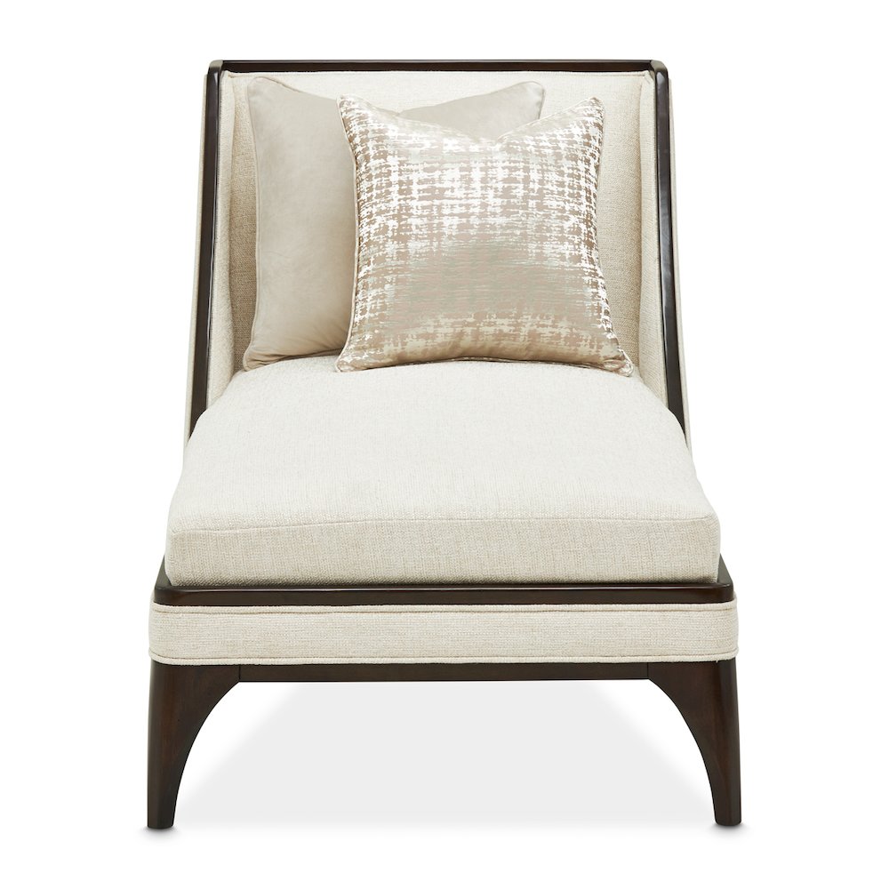 Paris Chic Armless Chaise - Cremini/Espresso