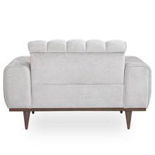 Balboa Chenille Chair and a Half - Shell Gray/Warm Walnut