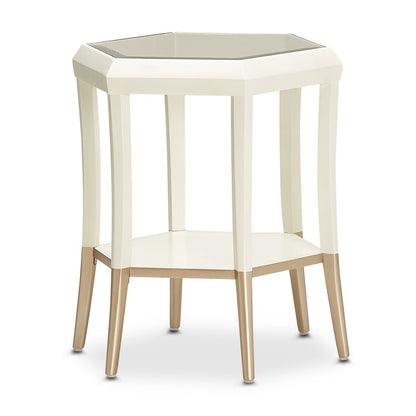 La Rachelle Hexagon Accent Table - Champagne