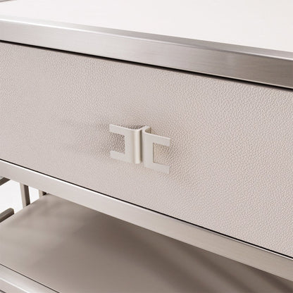 Roxbury Park Metal Nightstand - Stainless Steel