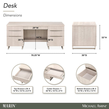 Marin Desk - Greige
