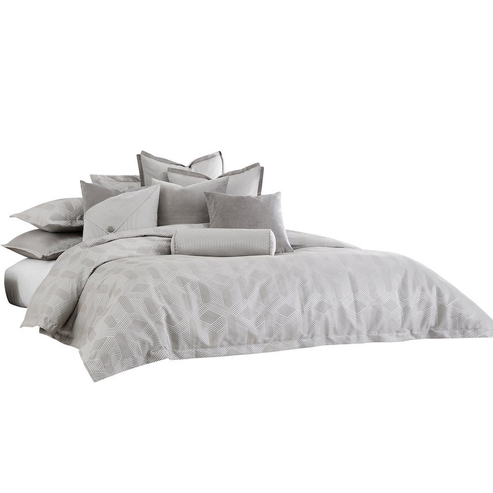 Nouveau 9-Piece Queen Duvet Set - Dove