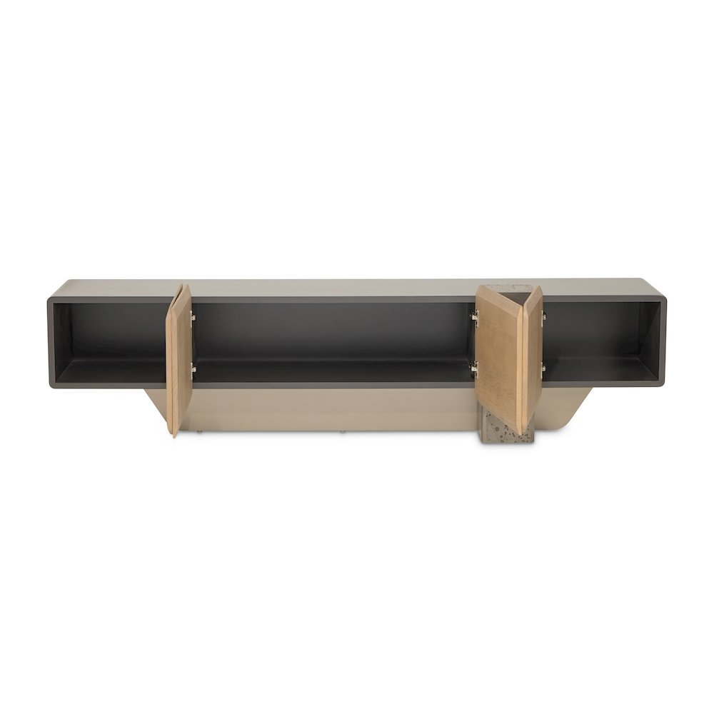 Bristol Point Media Cabinet - Saddle Brown