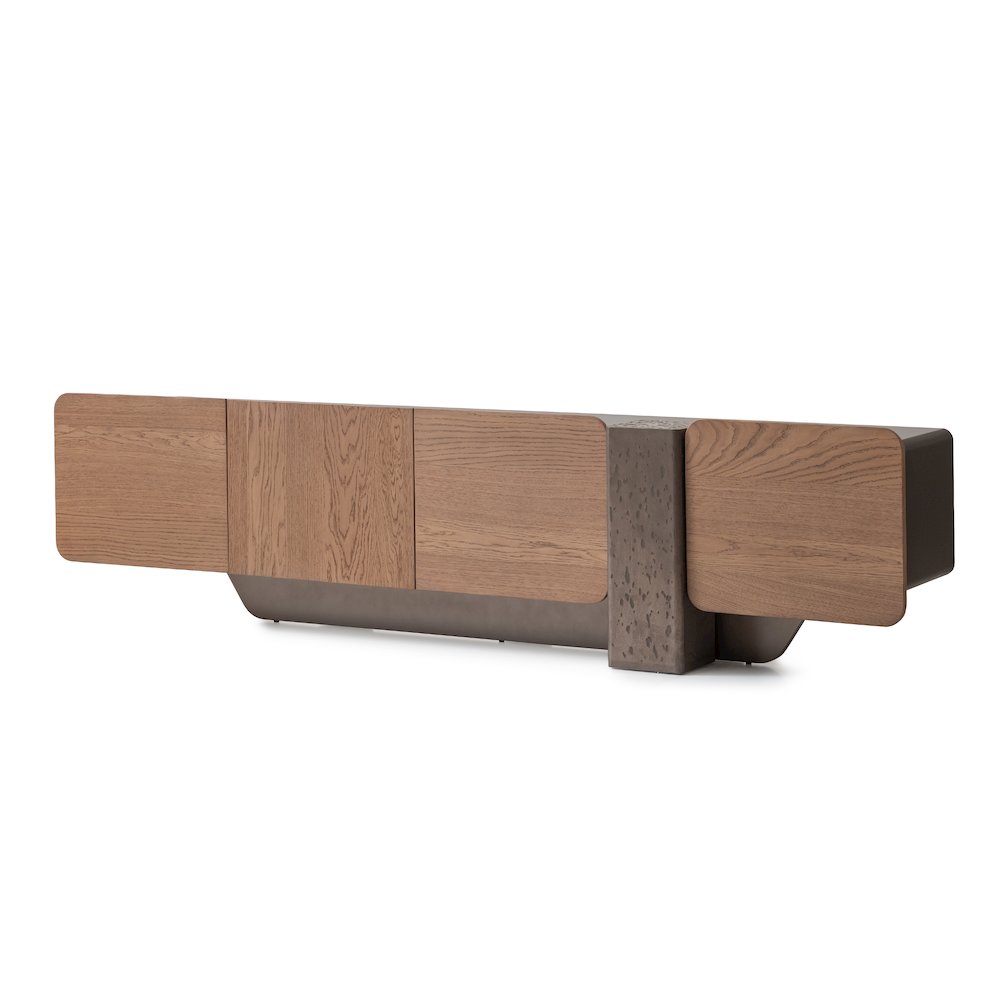Bristol Point Media Cabinet - Saddle Brown