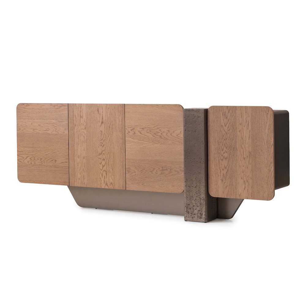 Bristol Point Console Table - Saddle Brown