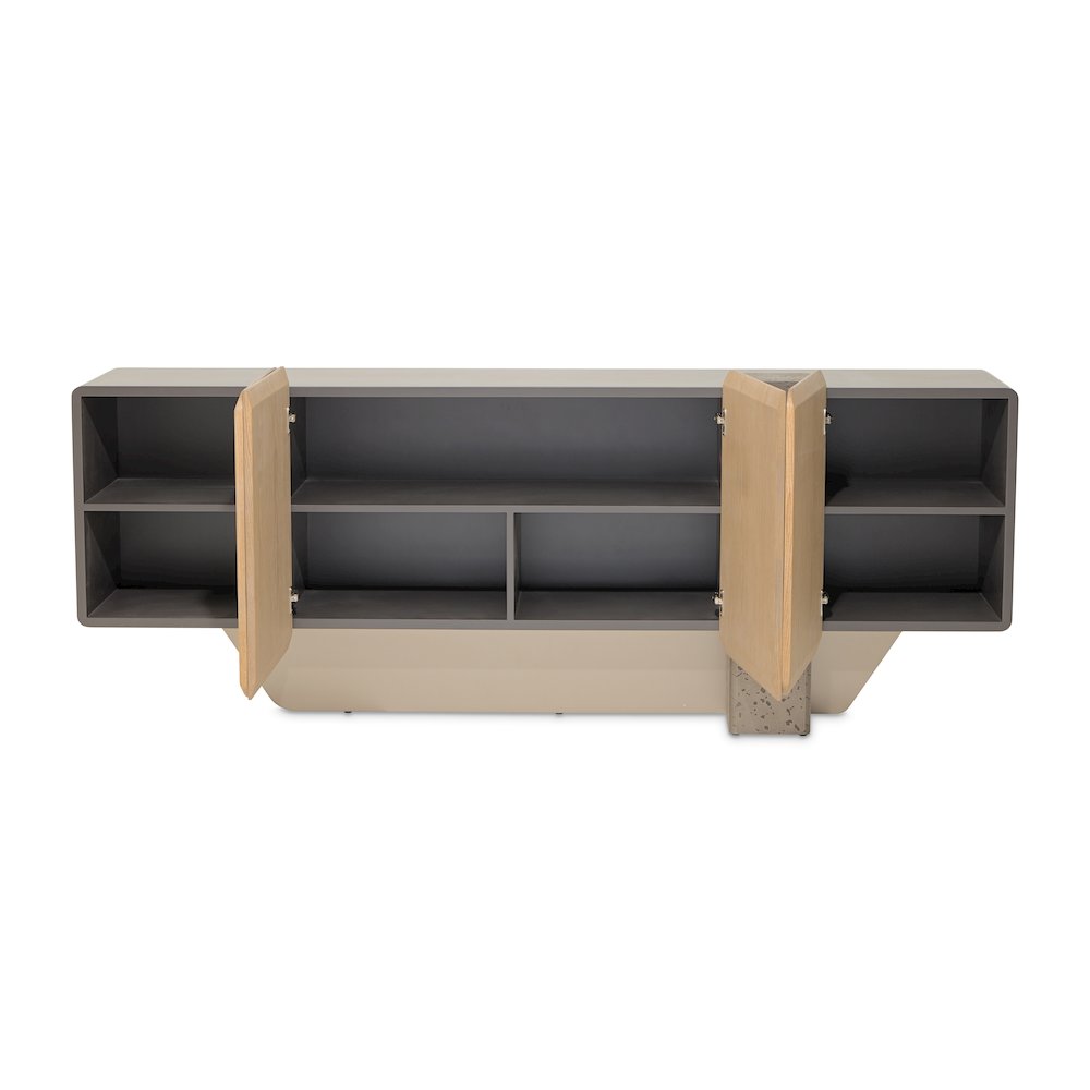Bristol Point Console Table - Saddle Brown
