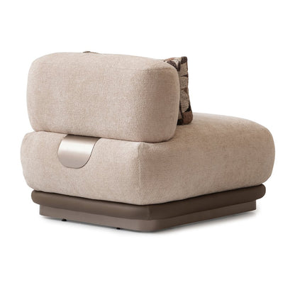 Bristol Point Armless Chair - Fawn/Saddle Brown