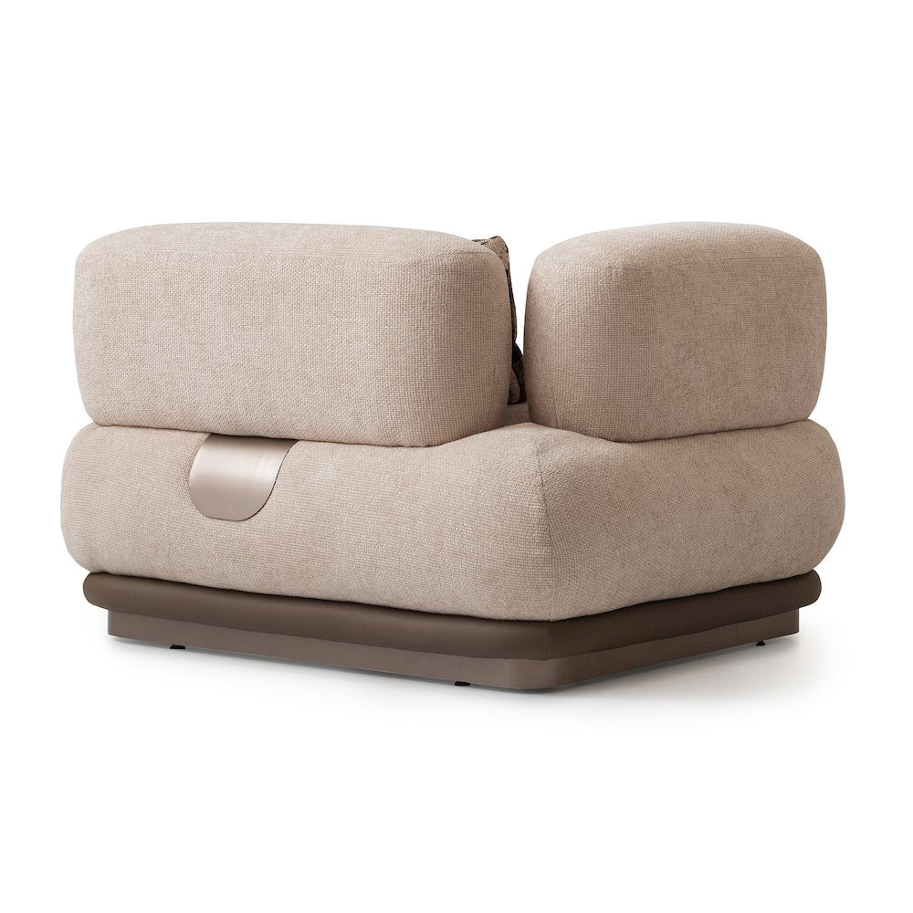 Bristol Point LAF Chair - Fawn/Saddle Brown