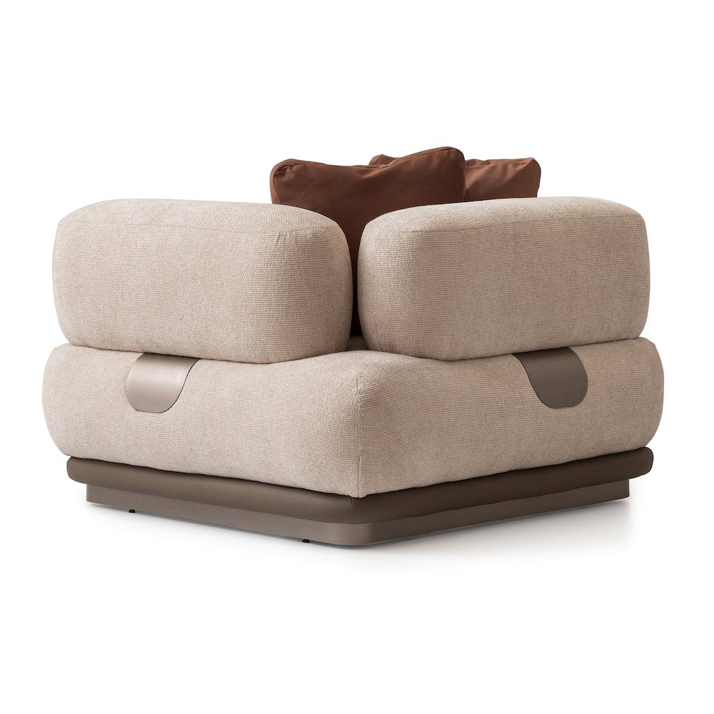 Bristol Point Corner Unit - Fawn/Saddle Brown