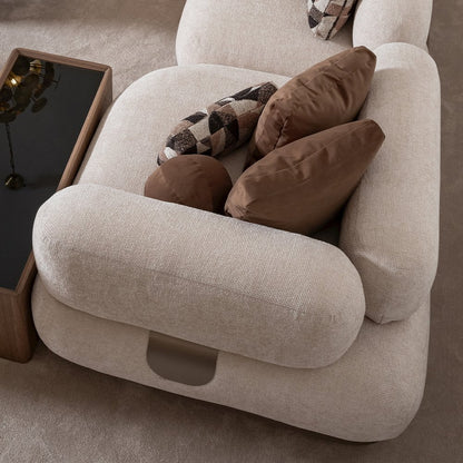 Bristol Point Corner Unit - Fawn/Saddle Brown