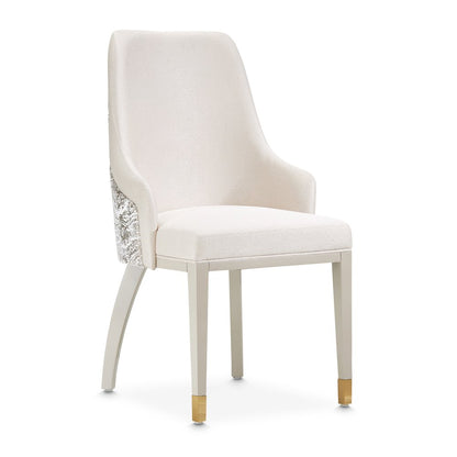 Carmela Dining Arm Chair - Shimmer Ivory