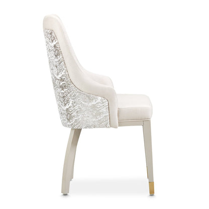Carmela Dining Arm Chair - Shimmer Ivory