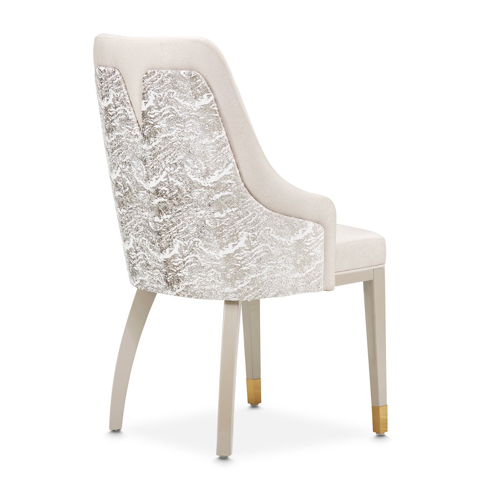 Carmela Dining Arm Chair - Shimmer Ivory