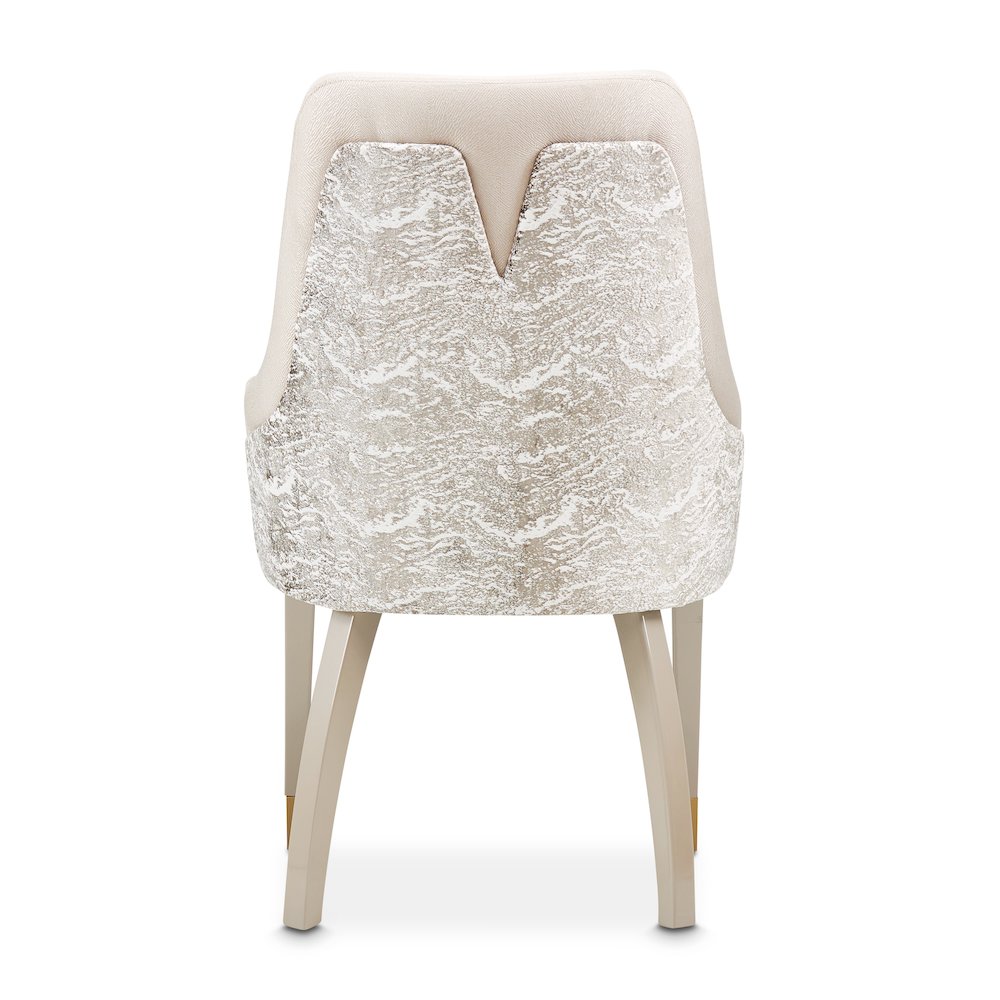 Carmela Dining Arm Chair - Shimmer Ivory