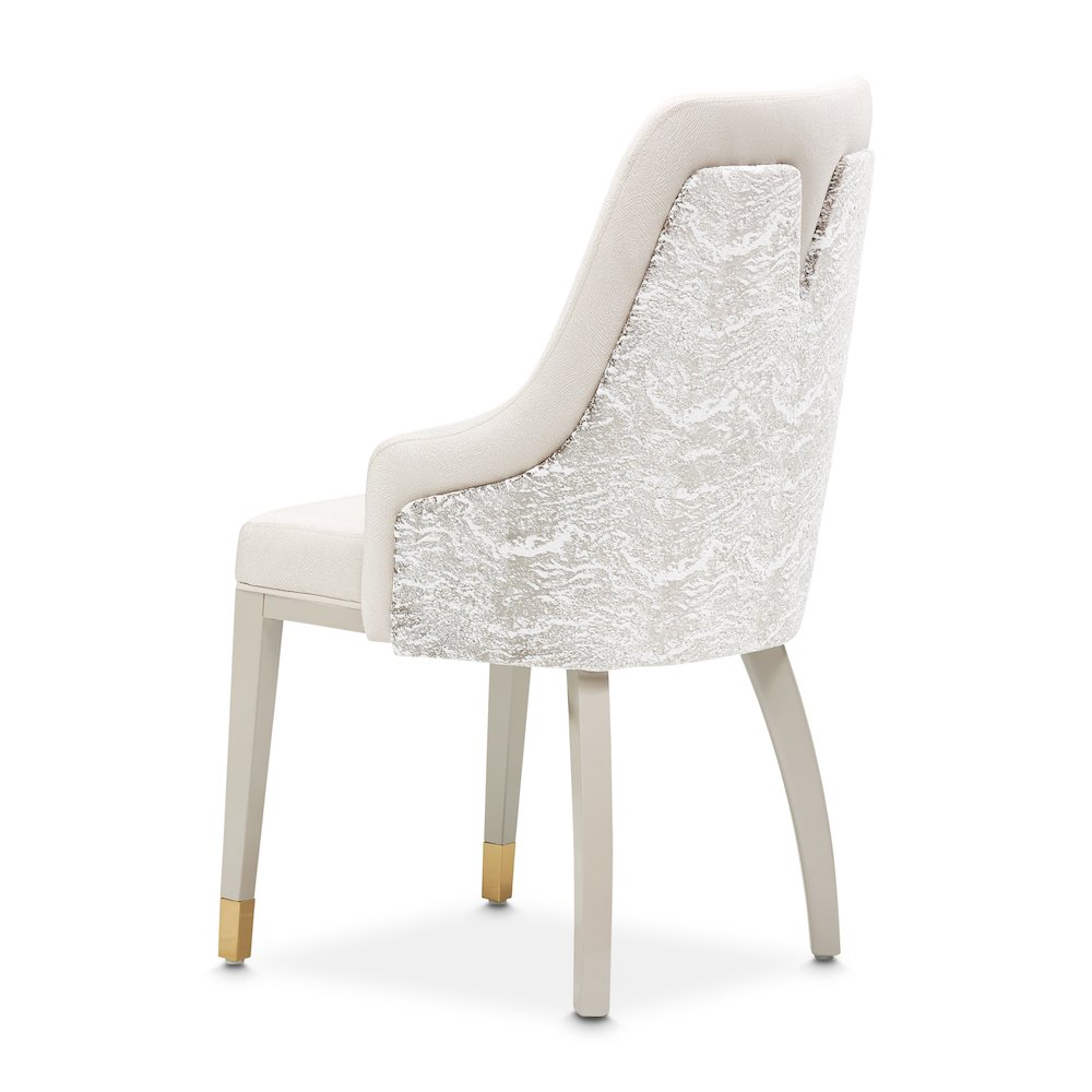 Carmela Dining Arm Chair - Shimmer Ivory