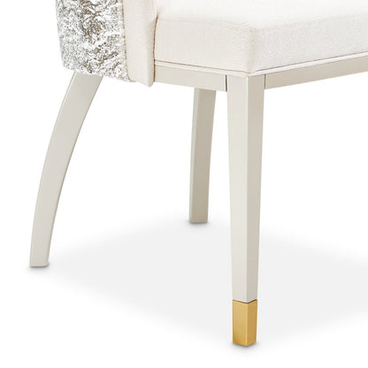 Carmela Dining Arm Chair - Shimmer Ivory