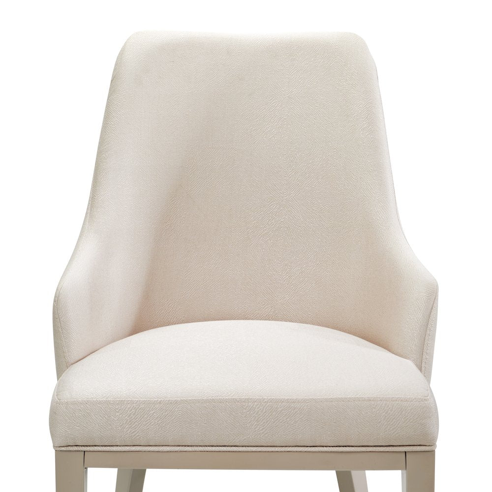 Carmela Dining Arm Chair - Shimmer Ivory