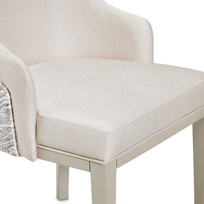 Carmela Dining Arm Chair - Shimmer Ivory