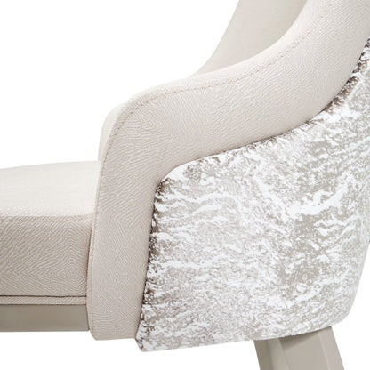 Carmela Dining Arm Chair - Shimmer Ivory
