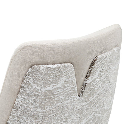 Carmela Dining Arm Chair - Shimmer Ivory