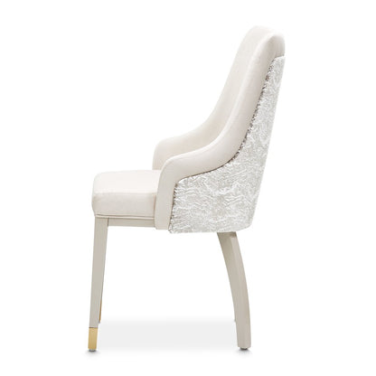 Carmela Dining Arm Chair - Shimmer Ivory