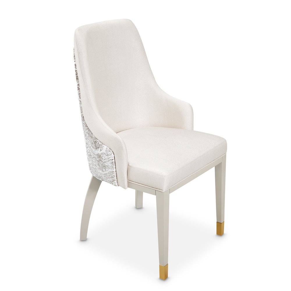 Carmela Dining Arm Chair - Shimmer Ivory