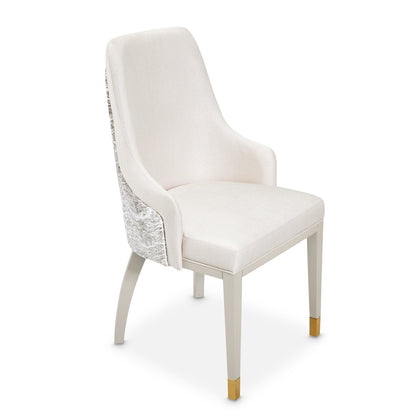 Carmela Dining Arm Chair - Shimmer Ivory