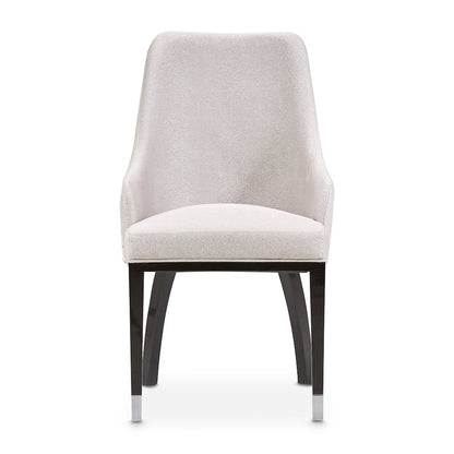 Carmela Dining Arm Chair - Glossy Charcoal Sand Set of 2