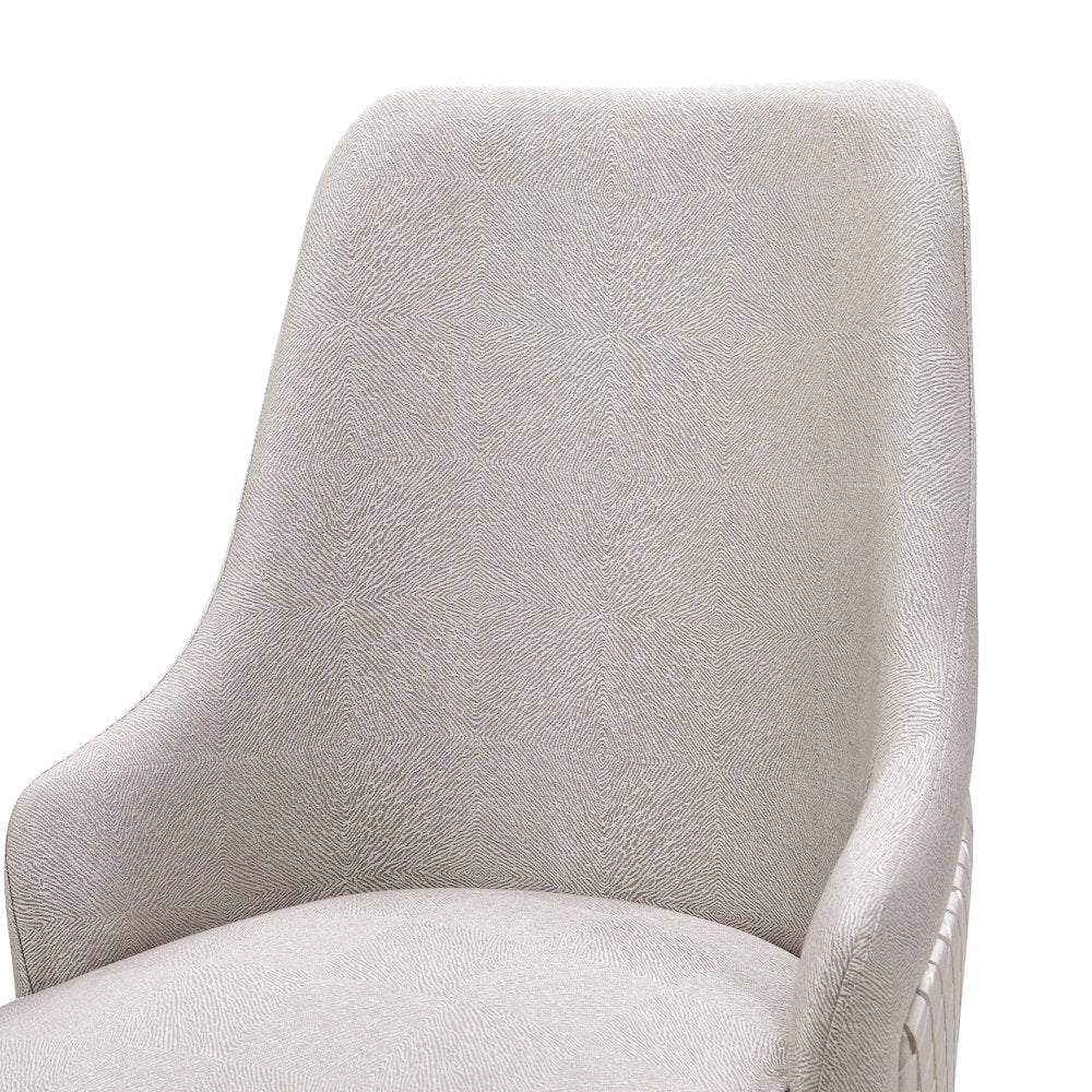 Carmela Dining Arm Chair - Glossy Charcoal Sand Set of 2