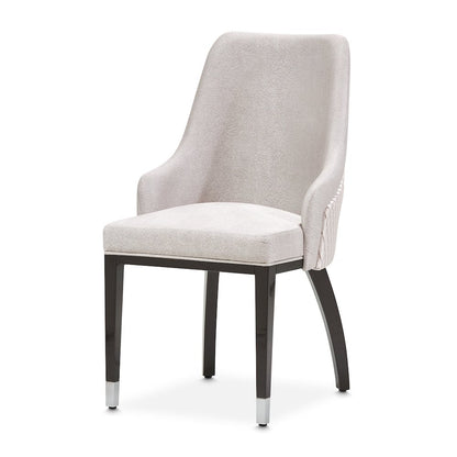 Carmela Dining Arm Chair - Glossy Charcoal Sand Set of 2