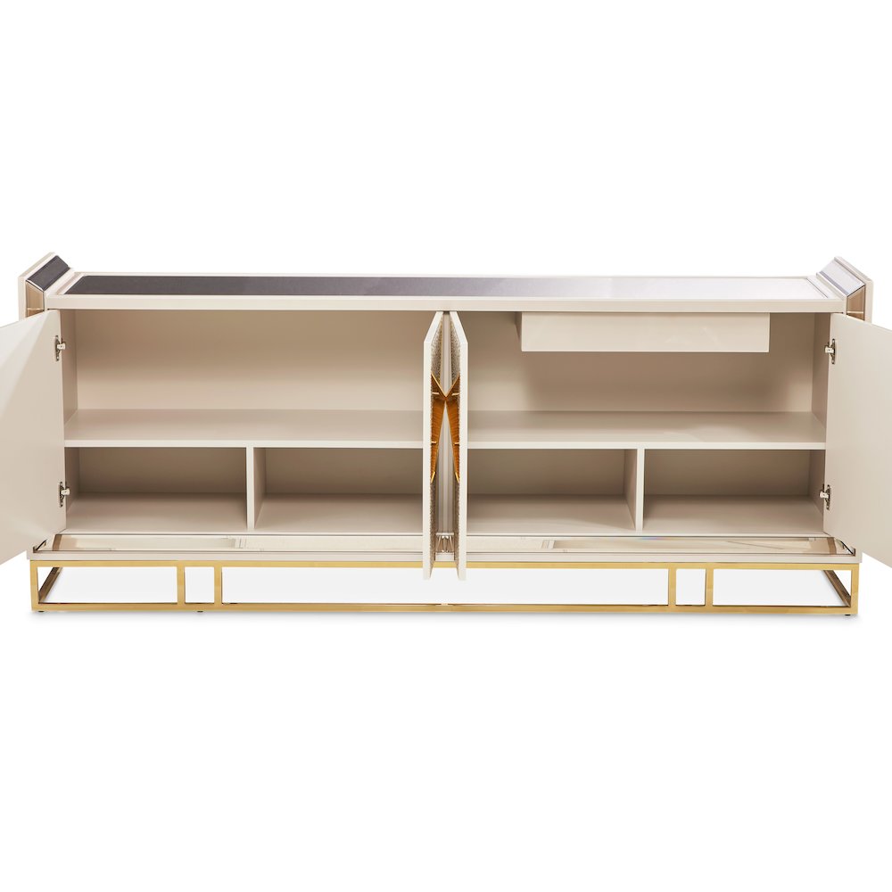 Carmela Console Table - Shimmer Ivory
