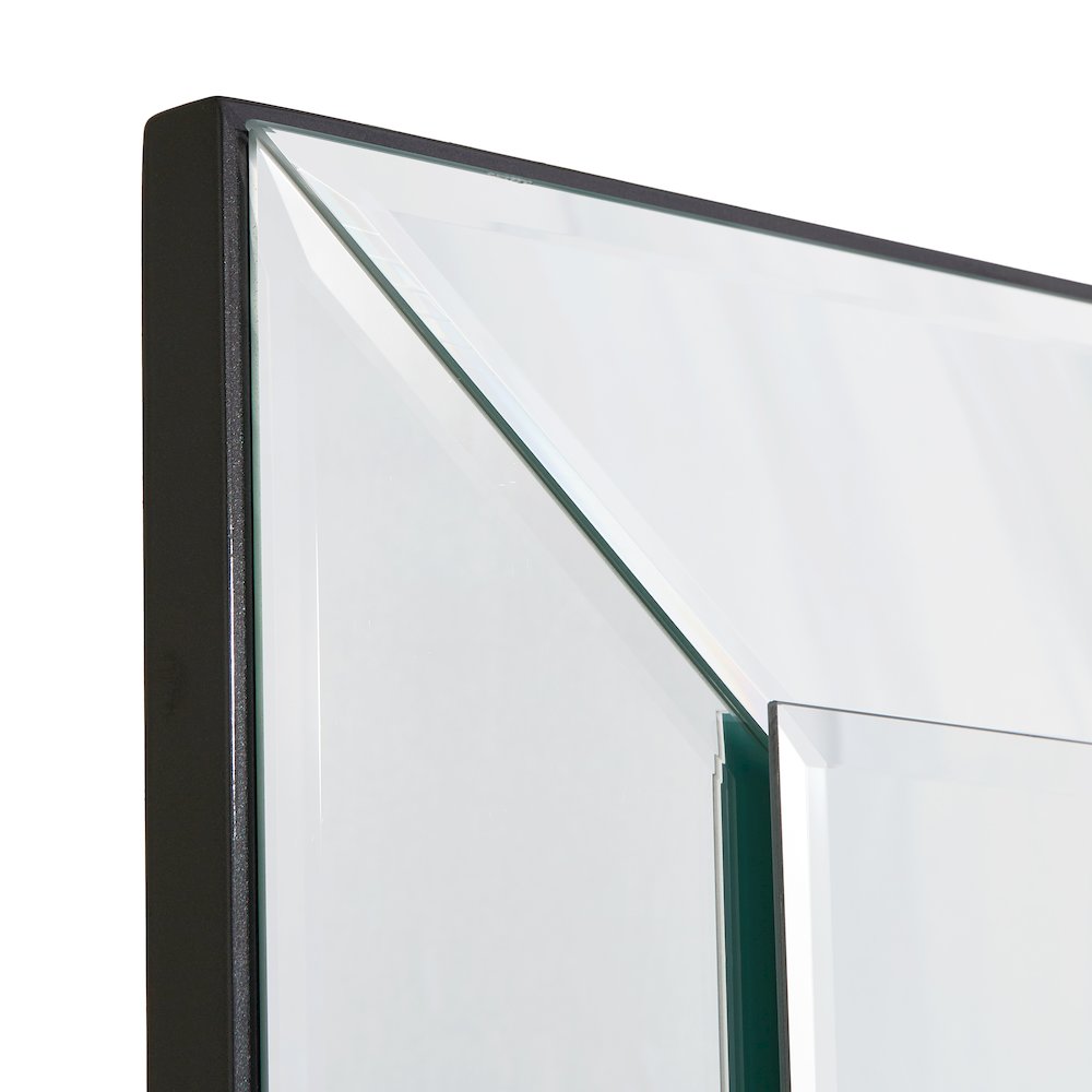 Carmela Wall Mirror - Glossy Charcoal Sand