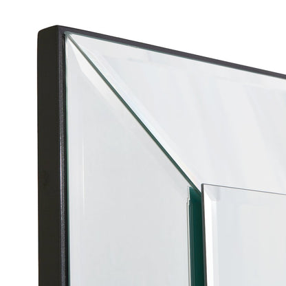 Carmela Wall Mirror - Glossy Charcoal Sand