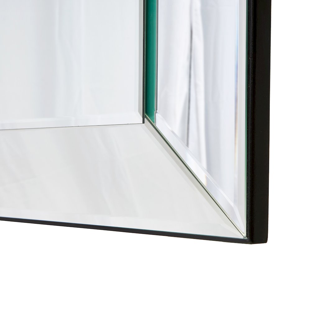 Carmela Wall Mirror - Glossy Charcoal Sand