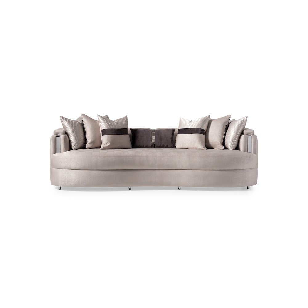 Carmela Mansion Sofa - Zinc/Silver