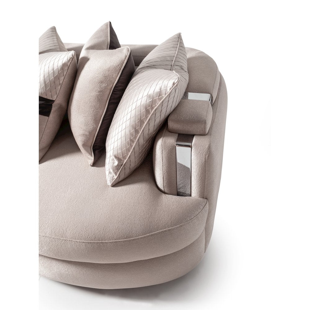 Carmela Mansion Sofa - Zinc/Silver